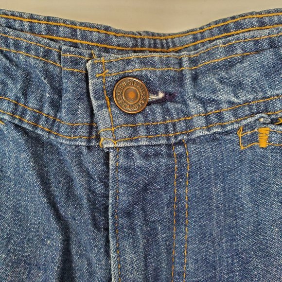 RARE Vintage Levi's 70s Orange Tab High Waisted/High-Rise Flare Jeans - Picture 4 of 15